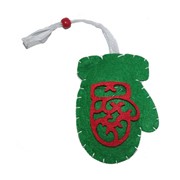 Текстильные новогодние hand-made игрушки-подвески с логотипом на елку или в авто фото