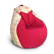 Кресло-груша (бордо-оранж) фото