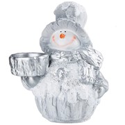 ПОДСВЕЧНИК СНЕГОВИЧОК 13*13 СМ фото