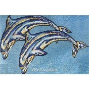 Мозаичное панно Два дельфина