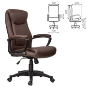 Кресло офисное BRABIX “Enter EX-511“, экокожа, коричневое, 531163 фото