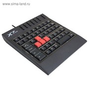 Клавиатура A4Tech X7-G100, игровая, блоковая, проводная, мембранная, 62 клавиши, USB, чёрная