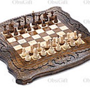Шахматы + нарды резные “Шахматная история“ 40, Karen Harutyunyan фото