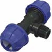 Тройник зажимной переходной с НР фото