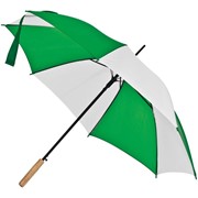 Зонт-трость Milkshake, белый с зеленым фото