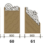 Деревянный забор с элементами ковки