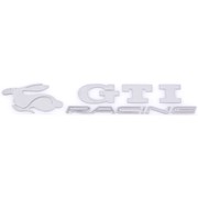 Шильдик металлопластик SW “GTI RACING“ Серый 140*20мм (наклейка) фото