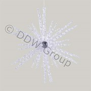 Декор Снежинка акрил. прозрачная с блеском d=20см фото