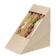 Коробка под сэндвич с прозрачным окном 130х70х130мм,500шт/кор фото