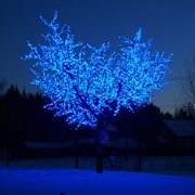 Светодиодное дерево “Сакура“ синяя, 350см фото