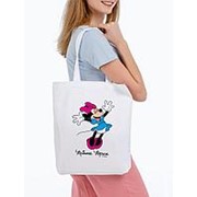 Холщовая сумка «Минни Маус. So Happy!», белая фото