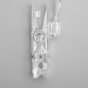 Гирлянда 'Нить' 5 м с насадками 'Прищепки', IP20, прозрачная нить, 20 LED, свечение мульти, мигание, 220 В фото