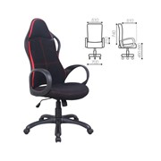 Компьютерное кресло Brabix Premium “Force EX-516“ черный/вставки красные фото