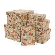 Коробка подарочная “Новогодняя история крафт“, прямоугольная, 150х110х50 мм, 8686 фото
