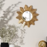 Зеркало настенное 'Яро', d зеркальной поверхности 11 см, цвет золотистый фото