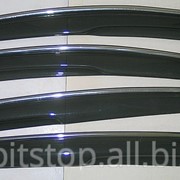 Ветровики дверей с хром полоской ASP передние и задние/ дефлекторы/ sunvisors chrome Ford Focus 3 BFDFC1223 фото