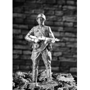 Оловянный солдатик “Боец-конвоир РККА“ чернение 54 мм. фотография