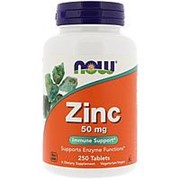 NOW Цинк 50 мг Now zinc 50 mg 250 таблеток