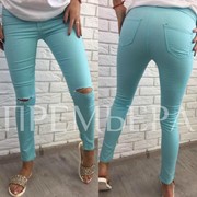 Женский джинсы из тонкого джинса, в расцветках фото