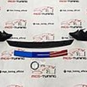 Губа переднего бампера BMW 5 series g30 M5 style (черный глянец) фото