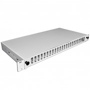 Патч-панель 48 портов 24 SCDuplex, пустая, кабельные вводы для 6xPG13.5 и 6xPG16, 1U, серая