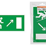 Знак “Направление к эвакуационному выходу направо вверх“ 350х124мм для ССА инд. упаковка TDM фотография