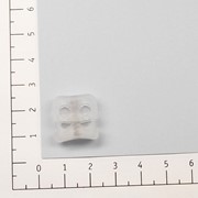 Фиксатор пластик 105Т цв прозрачный для двух шнуров (уп 100шт) фотография
