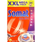 Таблетки Somat для посудомоечной машины "All in 1" ("Всё в одном"), 84 шт.