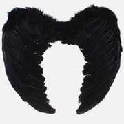 Аксессуар для праздника Сималенд Крылья ангела черные 55 см взрослые, универсальный фото