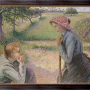 Картина Беседа двух крестьянок, 1892, Писсарро, Камиль фото