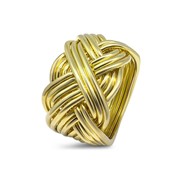 Золотое мужское кольцо головоломка от Wickerring фото