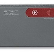 SwissCard Classic Victorinox швейцарская карта маникюрный набор, 10 в 1, Серый, (0.7106)