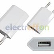 Сетевое зарядное устройство iPhone/iPod USB белое (СЗУ) (5V, 1 000 mA) фото
