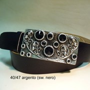 Ремни джинсовые серия BAGNARA 40 47 argento nero