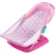 Лежак Summer Infant Лежак с подголовником для купания Deluxe Baby Bather, розовый/волны фотография
