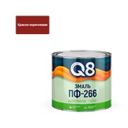 Эмаль FORMULA Q8 ПФ-266 для пола красно-коричневая 1,9кг (1кг на 5-10м2) фотография