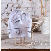Полотенце для ванной Tivolyo Home ANCHOR хлопковая махра белый 75х150 фото