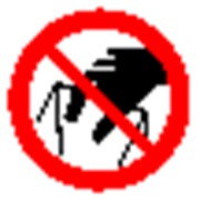 Запрещающий знак, код P 33 запрещается брать руками