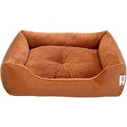 Лежак для животных Foxie Leather 70х60х23 см оранжевый фото