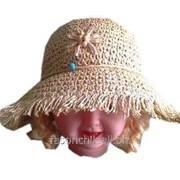 Шляпа детская из рисовой соломки 0-33 фотография