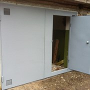 Ворота гаражные металлические фото