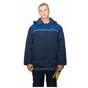 Куртка Евротелогрейка т/синий + василек фото