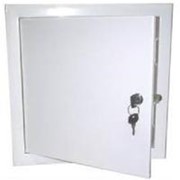 Дверца сантехническая 300х400мм белая, с замком фотография