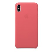 Чехол кожаный Apple Leather Case для iPhone XS Max (Peony Pink) розовый пион фотография