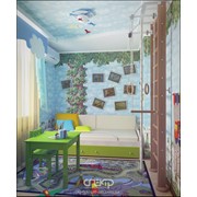 Дизайн интерьера детской комнаты в ярких тонах
