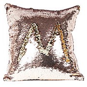 Декоративная подушка с пайетками 40х40, Magic Shine цв. Медное золото фото