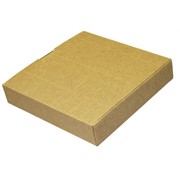 Коробка крафт из рифлёного картона, 15,5 х 15,5 х 3 см