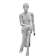 Манекен женский сидячий скульптурный фото