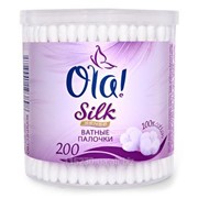 Палочки Ватные Ola Silk в пластике, 200шт фото