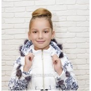 Зимнее пальто королевский вензель девочке 10-12 лет фото